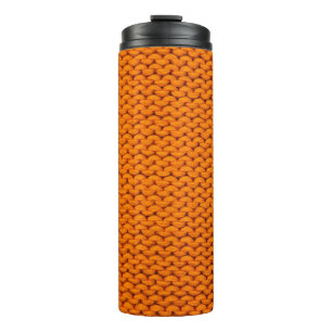 Bouteilles Isothermes beau tissu tricoté fait main jaune clair col