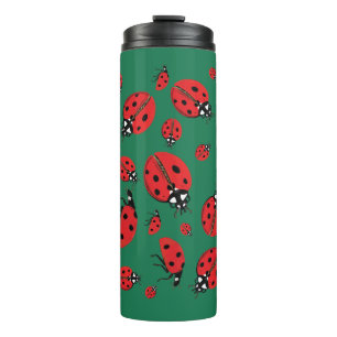 Bouteilles Isothermes Beaucoup de Ladybugs Lucky Motif Green