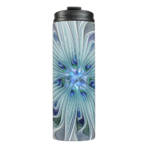 Bouteilles Isothermes Beauté florale Abstraite moderne Blue Pastel Flowe