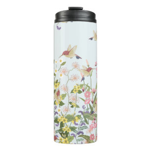Bouteilles Isothermes Beautiful hummingbird in sweet floral flower garde