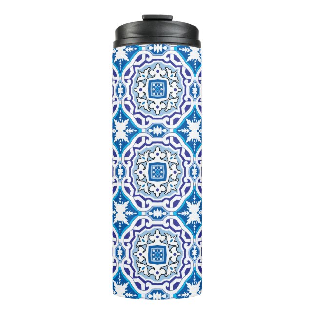 Bouteilles Isothermes 💙 Beaux azulejos bleus, IV,  (Devant)
