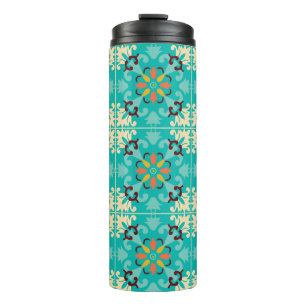 Bouteilles Isothermes Beaux Azulejos verts menthe et jaunes,