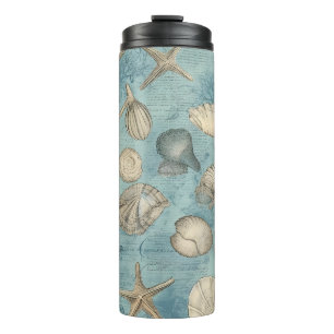 Bouteilles Isothermes Beaux Coquillages Vintages En Bleu