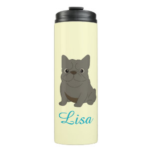Bouteilles Isothermes Bébé Bouledogue Français Gris, Crème,