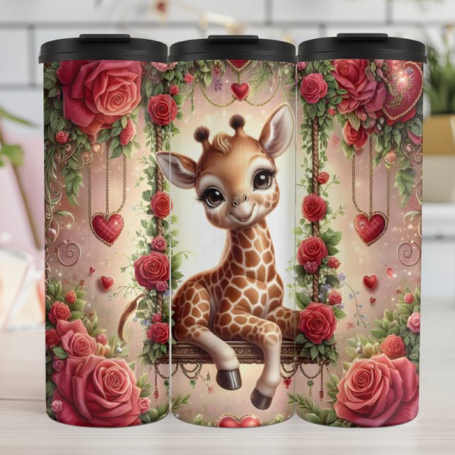 Bouteilles Isothermes Bébé girafe Rose Balançoire (Créateur téléchargé)