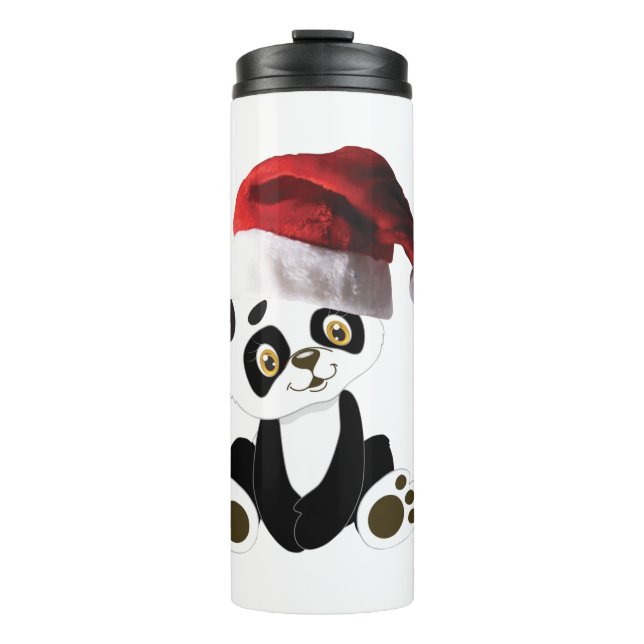 Bouteilles Isothermes bébé panda ours de noël (Devant)