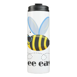 Bouteilles Isothermes Bee caractère avec mustache lunettes de soleil Bee