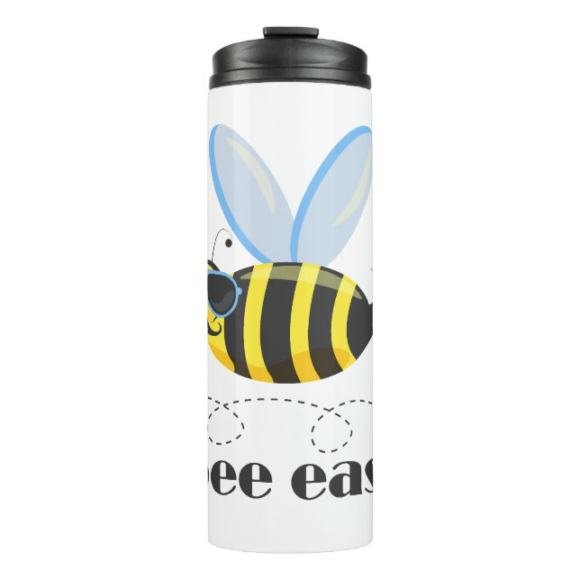 Bouteilles Isothermes Bee caractère avec mustache lunettes de soleil Bee (Devant)