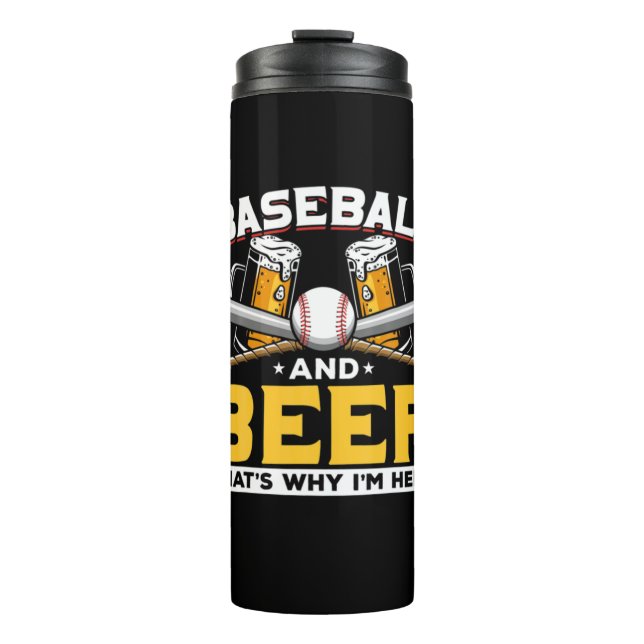 Bouteilles Isothermes Beer Drinker Baseball Beer Humor Birthday (Devant)