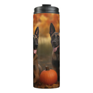 Bouteilles Isothermes Belge Malinoi Puppy Automne Citrouille de plaisir