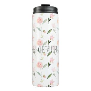 Bouteilles Isothermes Belle Aquarelle Florale Rose