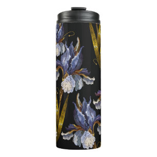 Bouteilles Isothermes Belle iris printanière broderie sans soudure