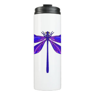 Bouteilles Isothermes Belle jolie libellule aux ailes bleues. Insecte