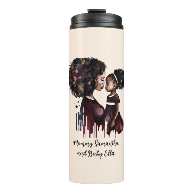 Bouteilles Isothermes Belle maman et fille noire (25) (Devant)
