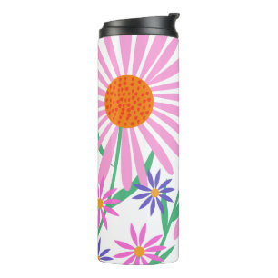 Bouteilles Isothermes Belle marguerite monogramme personnalisé tumbler