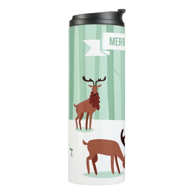 Bouteilles Isothermes Belle Rennes de Noël (Tourné sur la gauche)