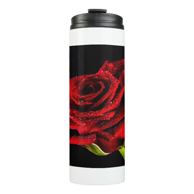 Bouteilles Isothermes Belle rose rouge (Devant)