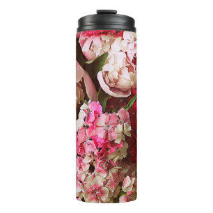 Bouteilles Isothermes Belles fleurs d'été. Bouquet de pivoine rose et
