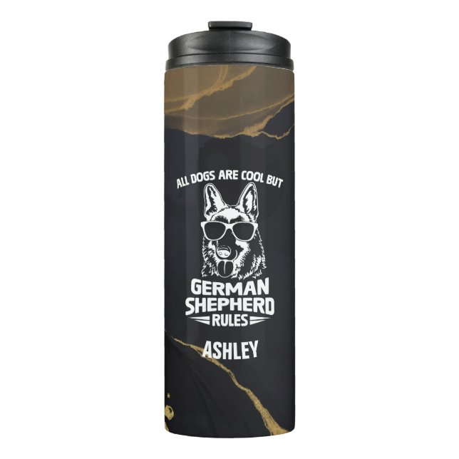 Bouteilles Isothermes Berger allemand mignon cadeau pour chien papa chie (Devant)