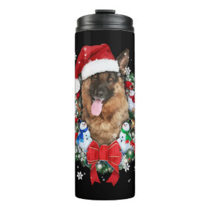 Bouteilles Isothermes Berger Allemand Noël Ornement Décoration Cadeau