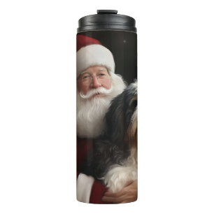 Bouteilles Isothermes Bernedoodle avec Noël Festif du Père Noël
