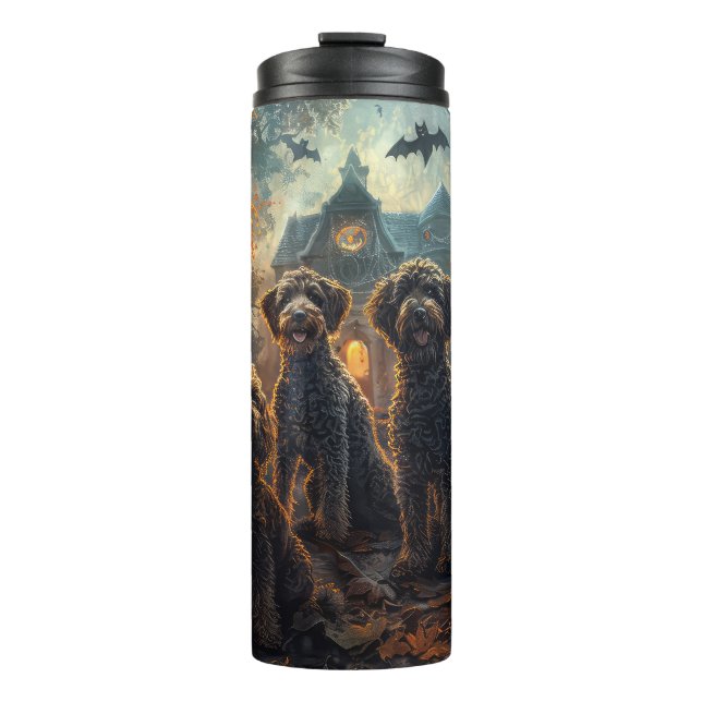 Bouteilles Isothermes Bernedoodle Halloween nuit chien délice (Devant)