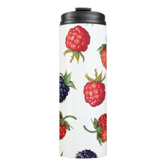 Bouteilles Isothermes Berries réalistes Délicieux Motif sans couture (Devant)