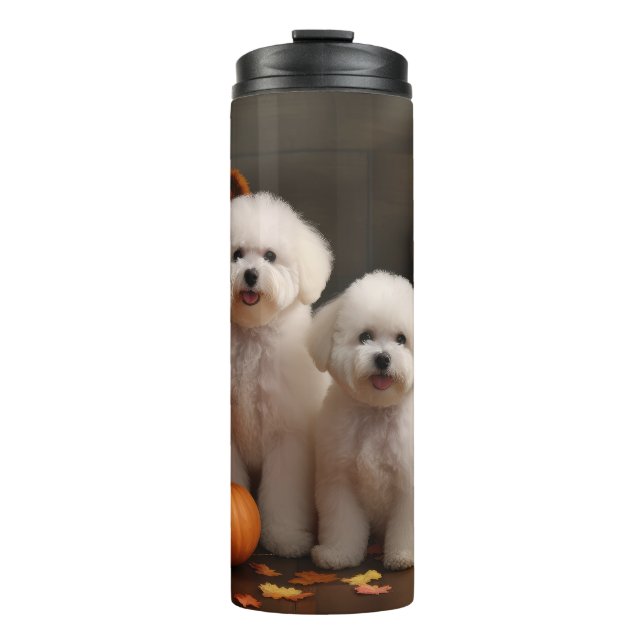 Bouteilles Isothermes Bichon Frise Puppy Automne Citrouille délice (Devant)