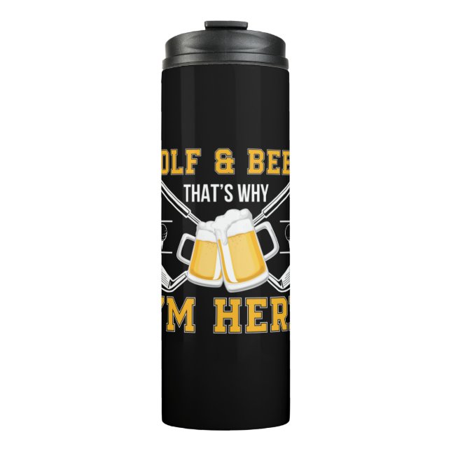 Bouteilles Isothermes Bière Drinker Golf Et Bière Anniversaire (Devant)