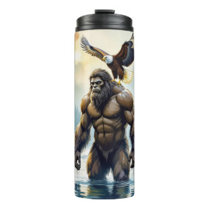 Bouteilles Isothermes Bigfoot avec un aigle sur son épaule