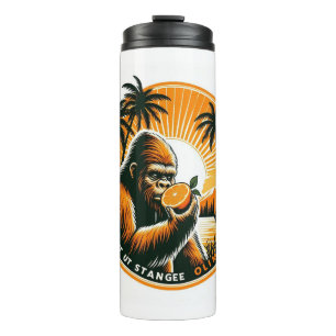 Bouteilles Isothermes Bigfoot mangeant une orange