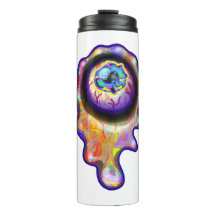 Bizarre Eyeball Emoji Paint Drip Art M13