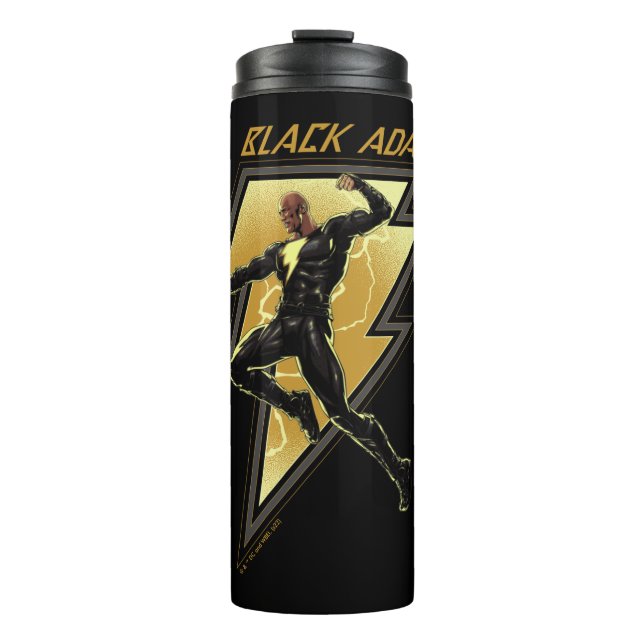 Bouteilles Isothermes Black Adam Lightning Bolt Illustration du caractèr (Devant)
