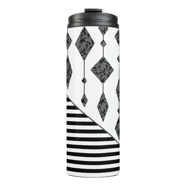 Bouteilles Isothermes Black and white, abstract, geometric, simple, scan (Devant)