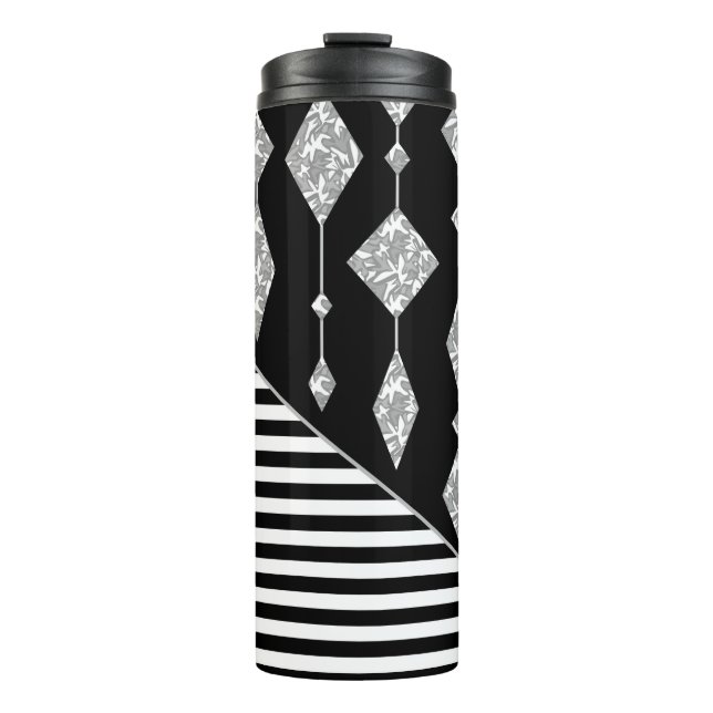 Bouteilles Isothermes Black and white, abstract, geometric, simple, scan (Devant)
