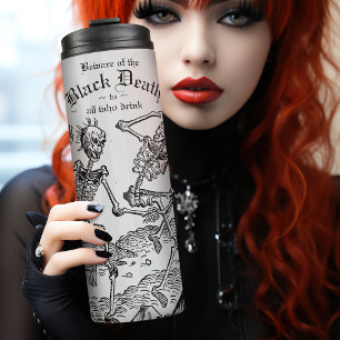 Bouteilles Isothermes Black Death Dancing Skeletons gothique Macabre