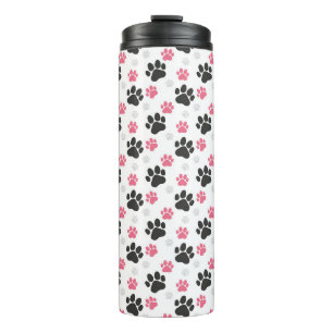 Bouteilles Isothermes Black Pink Paw Print Dog Owner Puppy Lover Pets