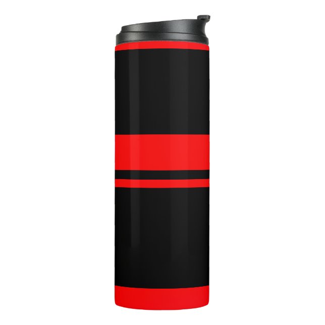Bouteilles Isothermes Black & Red Stripes Tumbler (Tourné sur la gauche)