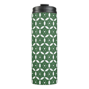 BOUTEILLES ISOTHERMES BLANC AVEC DES MOTIFS DE COURONNES VERTS IRLANDAIS