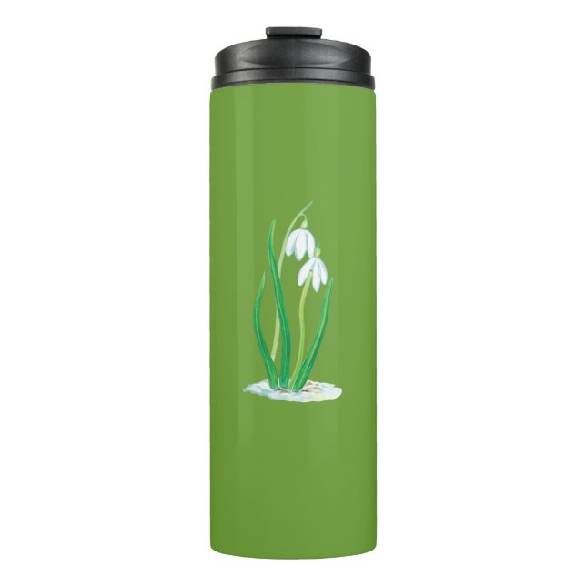 Bouteilles Isothermes Bleu blanc (Galanthus nivalis) Vert (Devant)