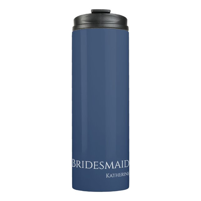 Bouteilles Isothermes Bleu foncé et blanc-bridesmaid- (Devant)