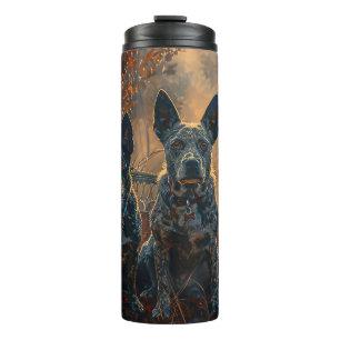 Bouteilles Isothermes Bleu Heeler Halloween nuit chien délice