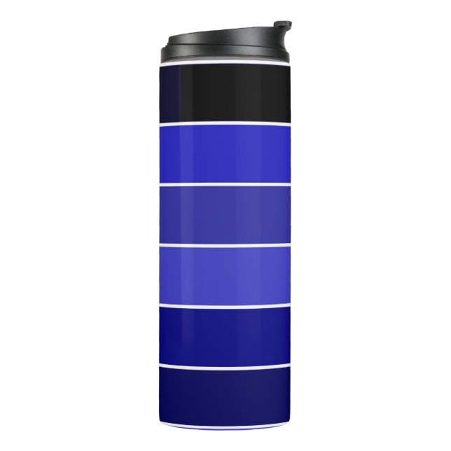 Bouteilles Isothermes Bleu, noir et blanc (Tourné sur la gauche)