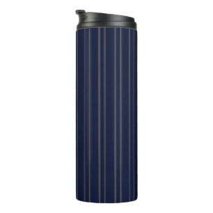 Bouteilles Isothermes Bleu Nuit Ivoire Or Rayures