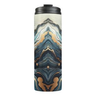 Bouteilles Isothermes Bleu Sarcelle Or Agate Moderne Glamour Élégant Pla