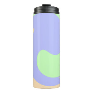Bouteilles Isothermes Bleu vert ombre fluide marbre boho audacieux motif
