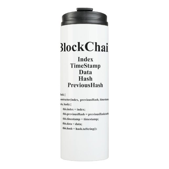 Bouteilles Isothermes BlockChain (Devant)