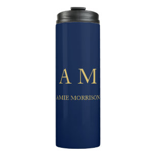 Bouteilles Isothermes Blue Gold Colours Professionnel Lettres initiales