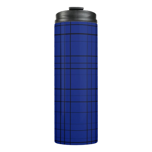 Bouteilles Isothermes Blue plaid pattern (Devant)