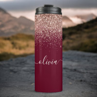 Blush Rose Gold Fard à Joues Paillettes Monogramme